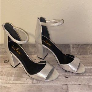 Lulus Silver High Heels- size 7
